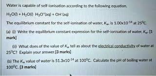 Water Is Capable Of Self Ionization