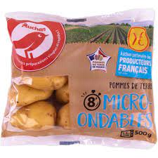 AUCHAN Pommes de terre de consommation blondes à chair ferme micro-ondable  500g pas cher - Auchan.fr