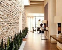 stone clad interior wall