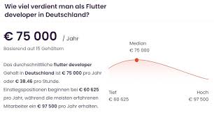 international flutter developer salary