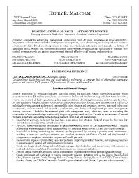 Resume Sample 9 Automotive General Manager Resume Career