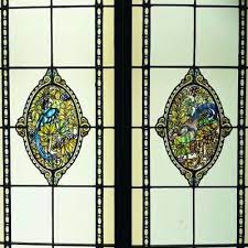 Proantic Pair Of Stained Glass Birds