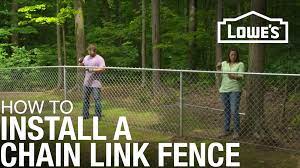 install a chain link fence