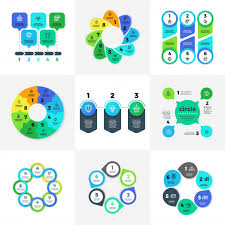 Business Infographic Option Charts With Marketing Icons