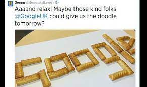 @gregg funny, more like scary! Offensive Greggs Logo On Google Causes Trouble For Bakery Firm But Social Media Saves Day Uk News Express Co Uk