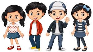 asian kids vector art icons and
