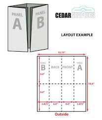 9 X 4 Right Angle Gate Fold Brochure Template Art Junk