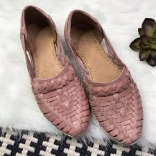 Mexican Leather Huarache Sandals Blush Pink Boutique