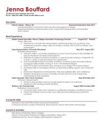 For College Students Job Resume Examples Student Resume