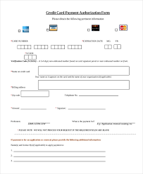 Free 12 Sample Credit Card Authorization Forms In Pdf Word