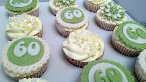 60th birthday green cupcakes bakealous