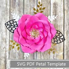 diy paper flower template in svg and