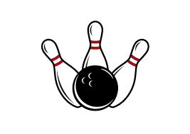 Bowling Ball And Pins Clipart gambar png