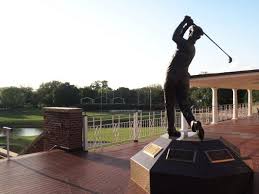 Leisurely Life Size Outdoor Bronze Golf