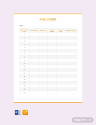 Free Age Chart Template Word Apple Pages Template Net