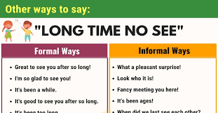 say long time no see in english 7esl