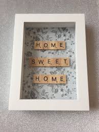 Home Sweet Home Scrabble Word Frame New Home Gift Scrabble