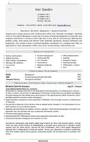 Medical Administrator Business Support Manager Cv Templa