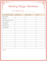 free printable wedding budget planner