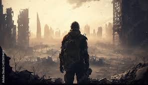 post apocalyptic world a person