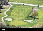 Golf course seen from above, Santa Teresa Park, San Jose ...