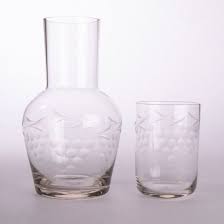 Vintage Cut Glass Bedside Carafe And