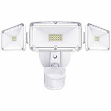 3 head led security lights motion