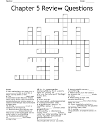chapter 5 review questions crossword