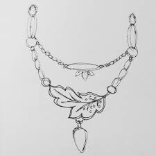 Vickie Hallmark Jewelry Design Sketch For A Necklace