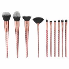 laroc cosmetics 10 piece bronze makeup brush set
