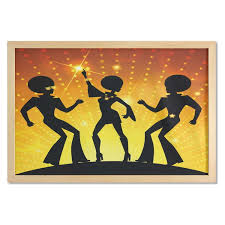 70s party wall art with frame dancing