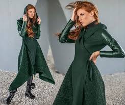 Green Coat For Women Winter Coat Maxi