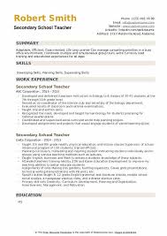 secondary teacher resume sles