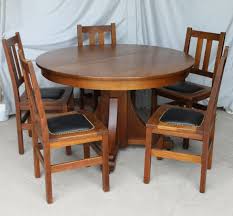 mission oak antique dining set