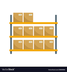 Storage Parcel Rack Icon Flat Isolated