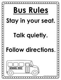 Bus Rules And Behavior Chart Professional School Bus