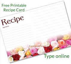 Free Recipe Cards Cookbook People