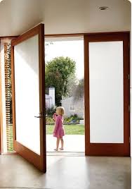 Modern Frosted Double Glass Doors