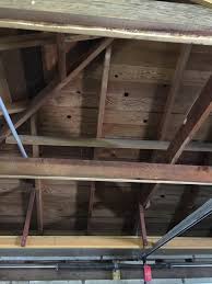 garage ceiling wood beams