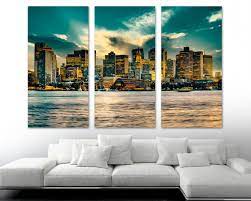 Boston Skyline Canvas Print Wall Art