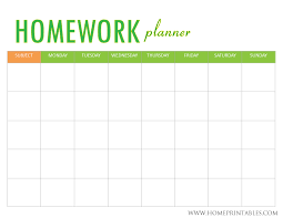 Printable Homework Planner Sheets Under Fontanacountryinn Com
