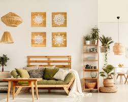 boho wall decor living room wood art