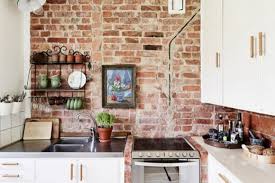 28 Exposed Brick Wall Kitchen Design Ideas