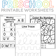 8 free printable pre worksheets
