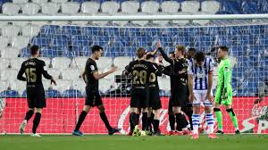 Frenkie de jong (barcelona) header from very close range to the high centre of the goal. Real Sociedad 1 6 Barcelona Match Results And Player Ratings Ruetir