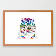 Pantone Tiger Color Chart Framed Art Print