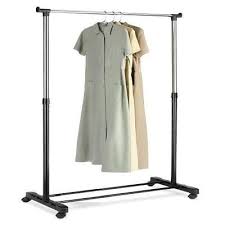 Mobile clothes hanger storage rack with 6 bars for collection/transport, chrome. Hanger Stand Stainless Konga Online Shopping