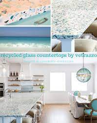 Recycled Sea Glass Style Countertop