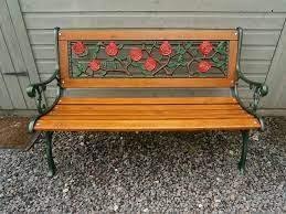 Cast Iron Wooden Garden Bench