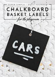Simple Diy Chalkboard Basket Labels